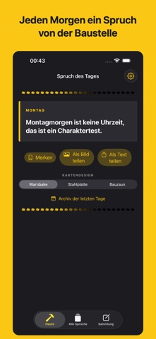 Baustellen-Sprüche — App-Store-Ansicht 1