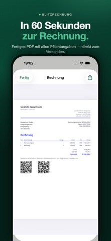 Blitzrechnung: Rechnung & USt — App-Store-Ansicht 1