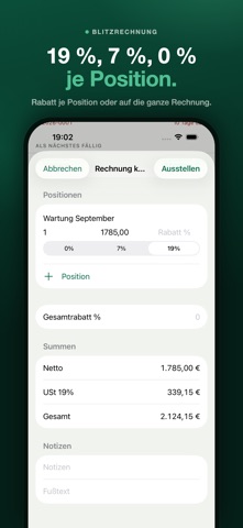 Blitzrechnung: Rechnung & USt — App-Store-Ansicht 3