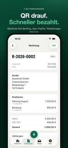 Blitzrechnung: Rechnung & USt — App-Store-Ansicht 4