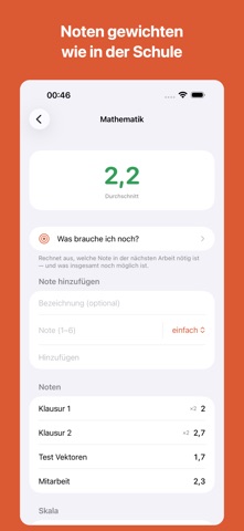 Notenrechner & Zeugnis — App-Store-Ansicht 2